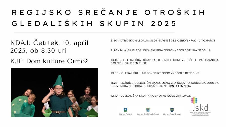 Regijsko srečanje otroških gledaliških skupin 2025